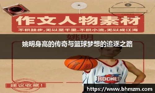 姚明身高的传奇与篮球梦想的追逐之路